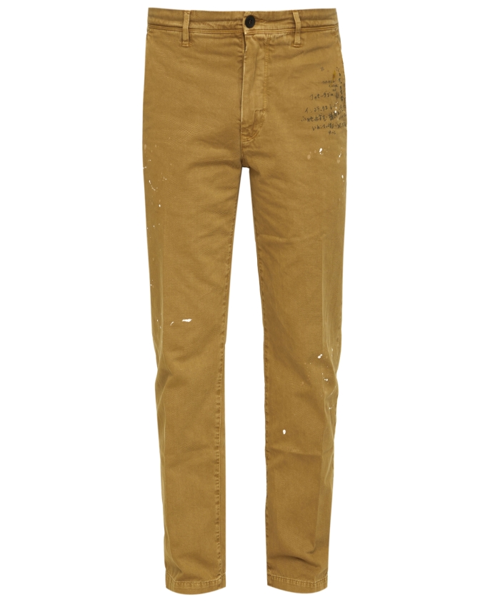 INCOTEX RED X FACETASM - Camel cotton trousers