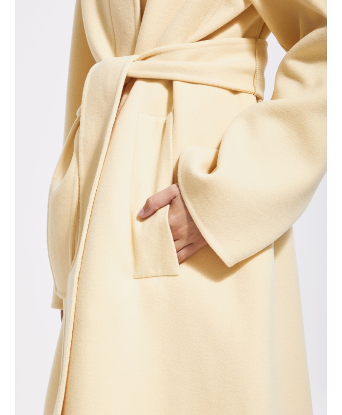 JIL SANDER - Yellow wool coat