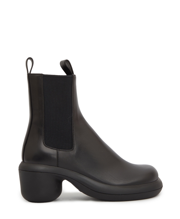 JIL SANDER - Black leather booties