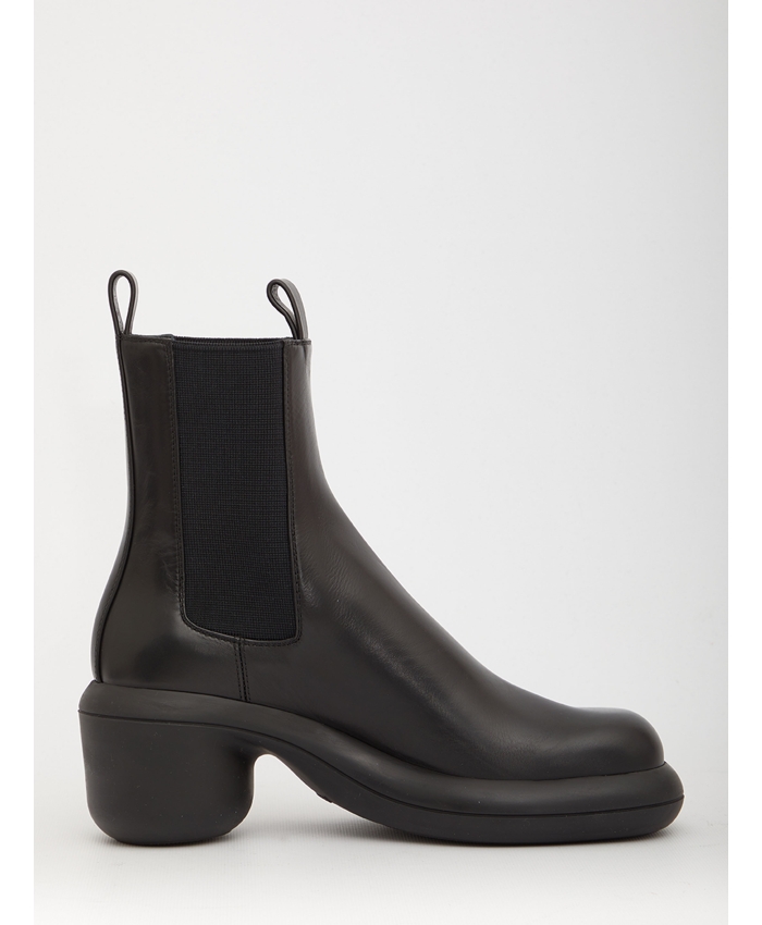 JIL SANDER - Black leather booties
