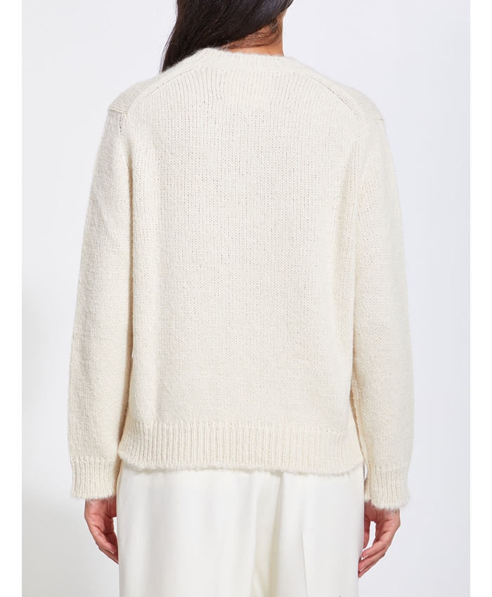 JIL SANDER - White wool jumper