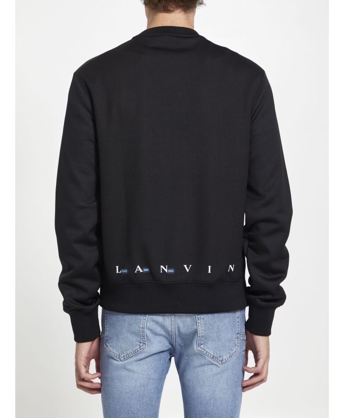 LANVIN - Printed black sweatshirt