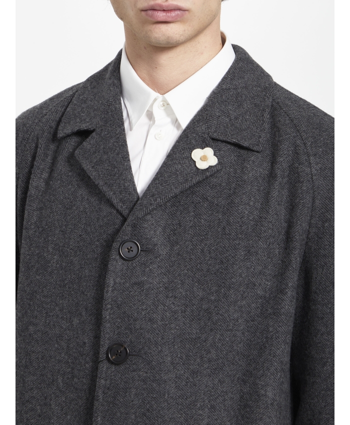 LARDINI - Herringbone wool coat