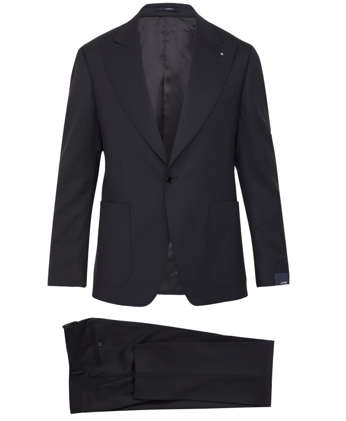 LARDINI - Black wool two-piece suit