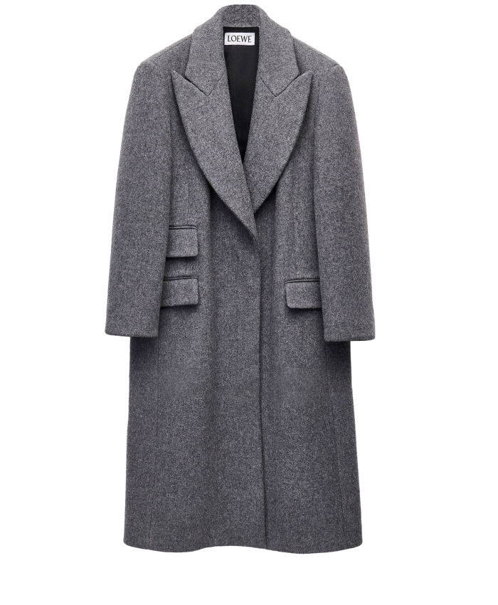 LOEWE - Grey wool coat