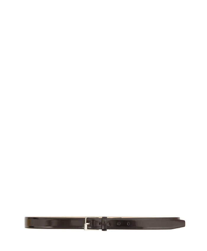 MAISON MARGIELA - Black shiny leather belt