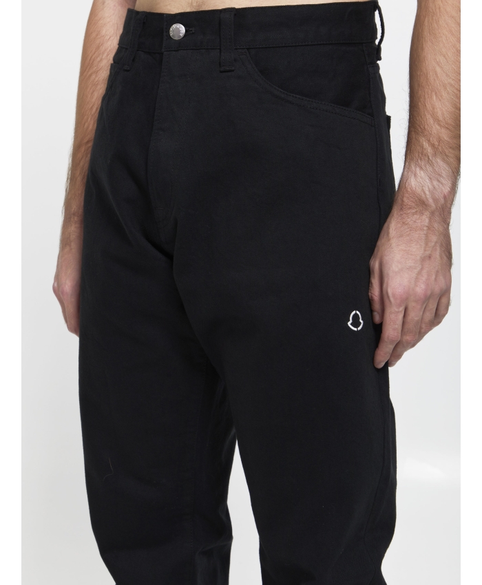MONCLER FRAGMENT - Jeans neri con logo