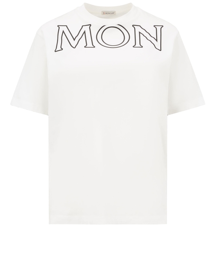 MONCLER - White t-shirt with logo