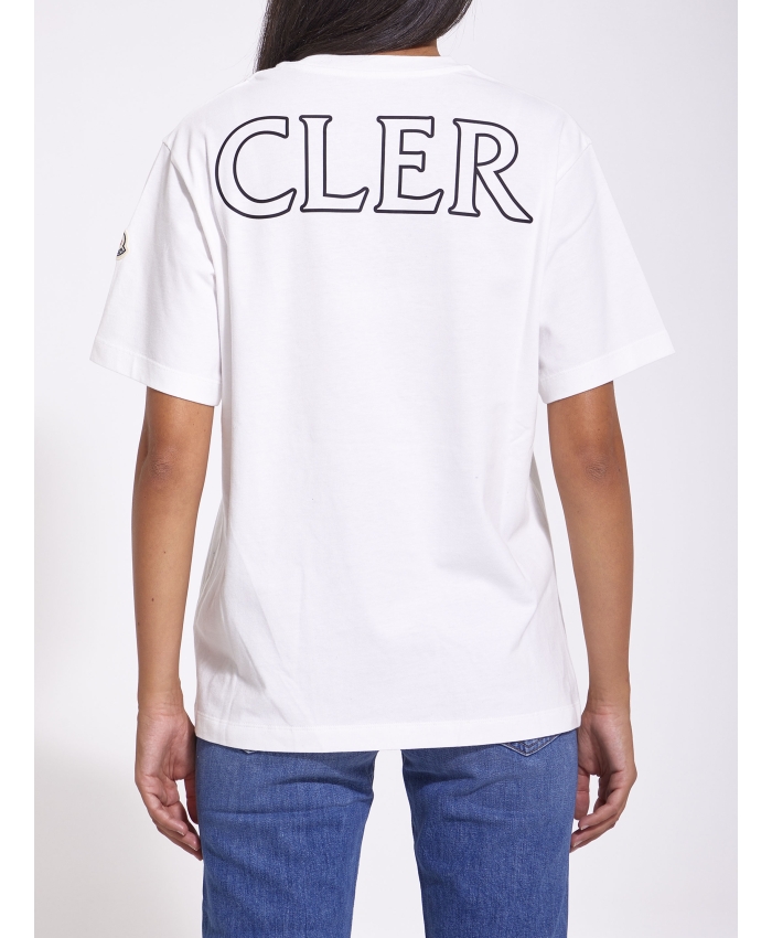 MONCLER - White t-shirt with logo
