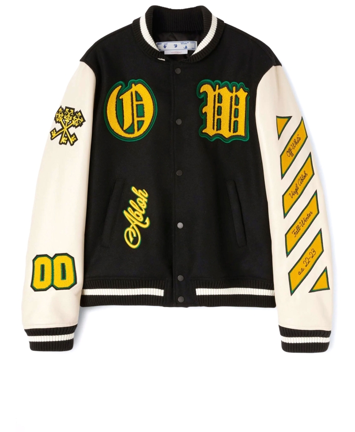 OFF WHITE - Varsity jacket with patches
