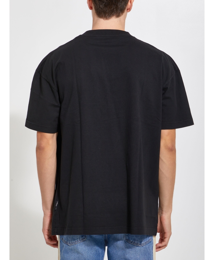 PALM ANGELS - Black t-shirt with logo
