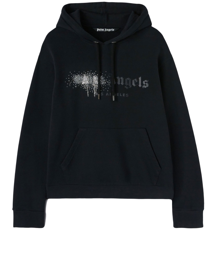 PALM ANGELS - Black hoodie with logo
