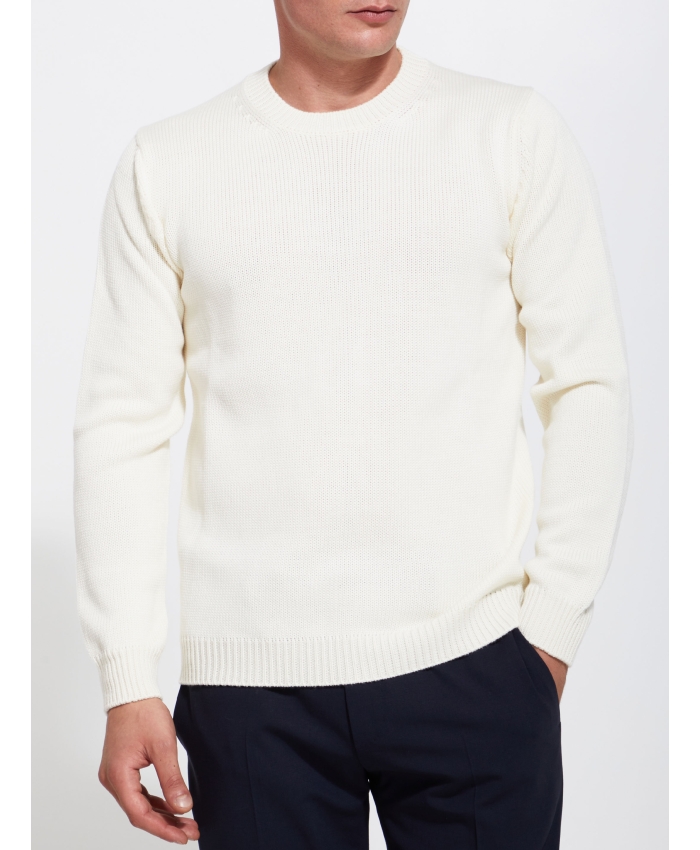 ROBERTO COLLINA - Cream merino wool sweater