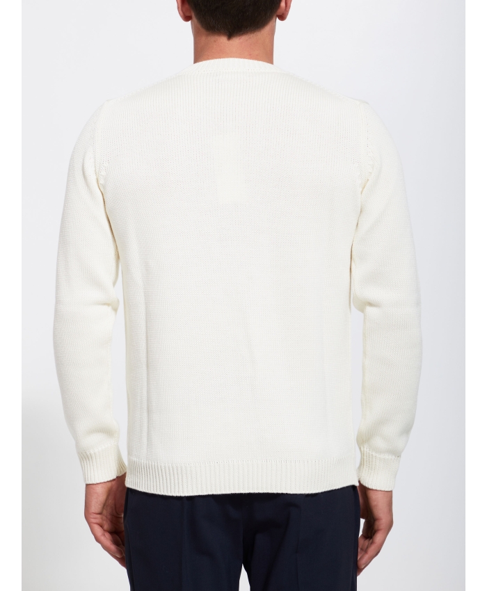 ROBERTO COLLINA - Cream merino wool sweater