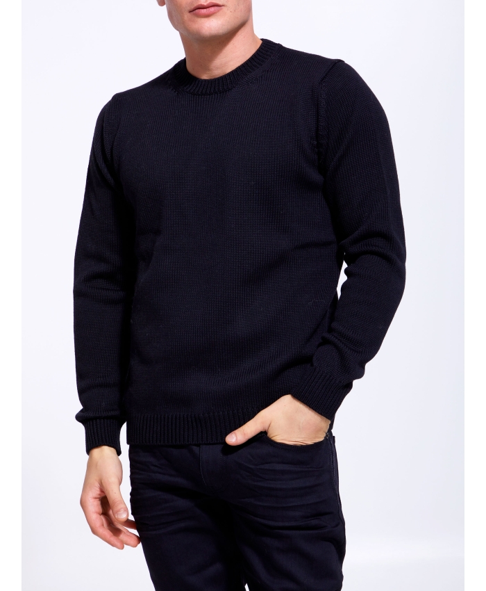 ROBERTO COLLINA - Black merino wool sweater