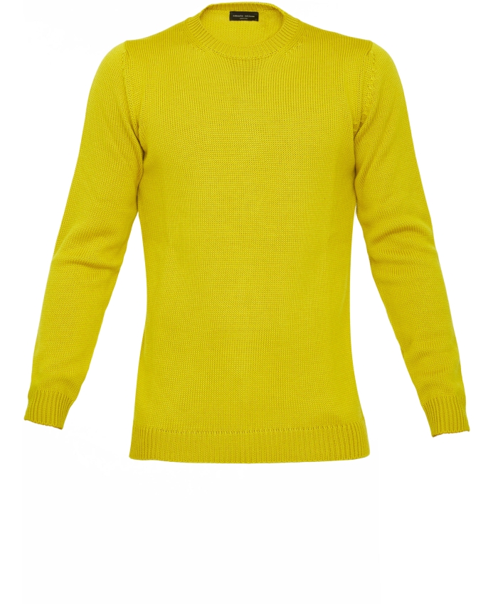 ROBERTO COLLINA - Yellow merino wool sweater