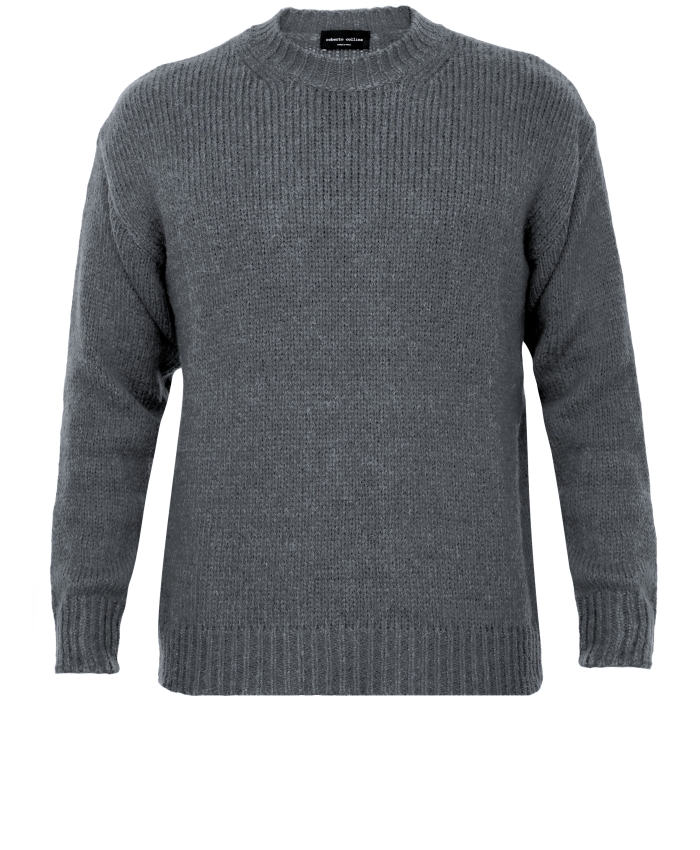 ROBERTO COLLINA - Grey alpaca sweater