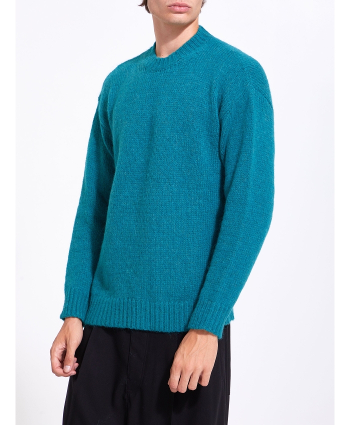 ROBERTO COLLINA - Green alpaca sweater