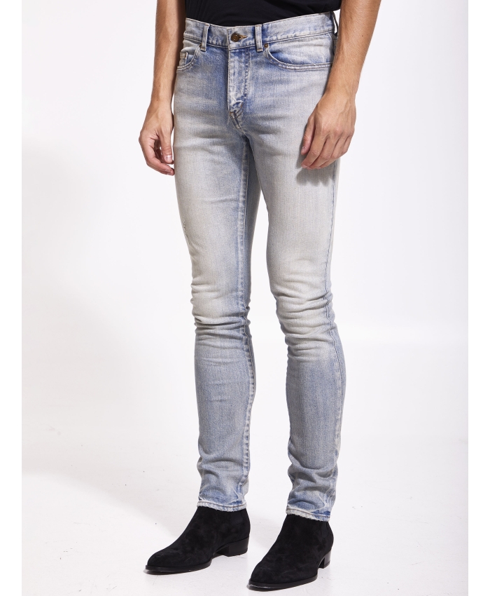 SAINT LAURENT - Light-blue denim jeans