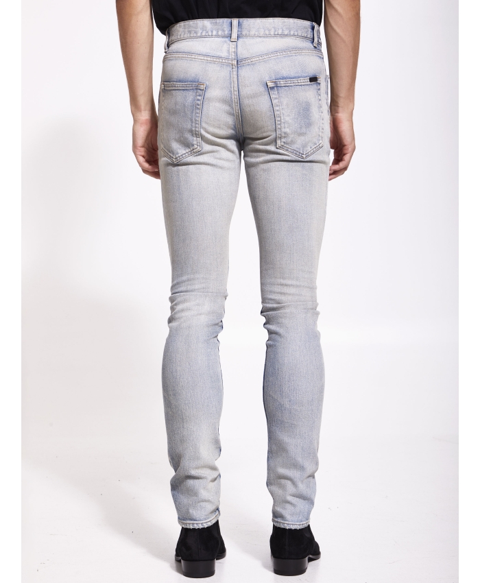 SAINT LAURENT - Light-blue denim jeans