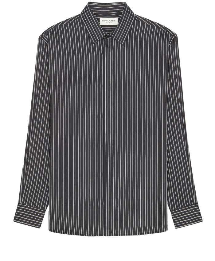 SAINT LAURENT - Striped silk shirt