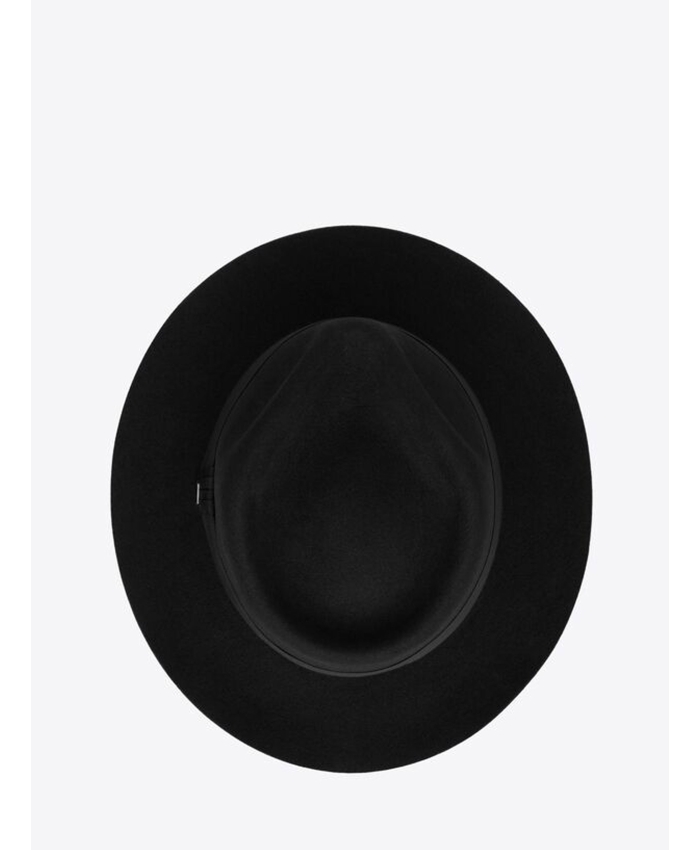 SAINT LAURENT - Black fedora hat