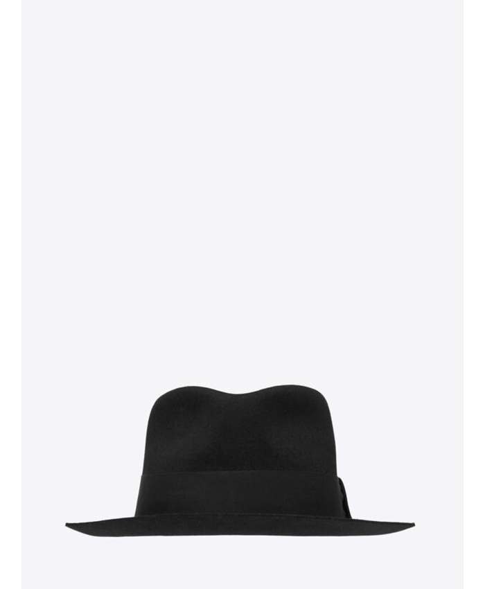 SAINT LAURENT - Black fedora hat