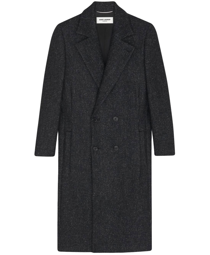 SAINT LAURENT - Double-breasted wool coat