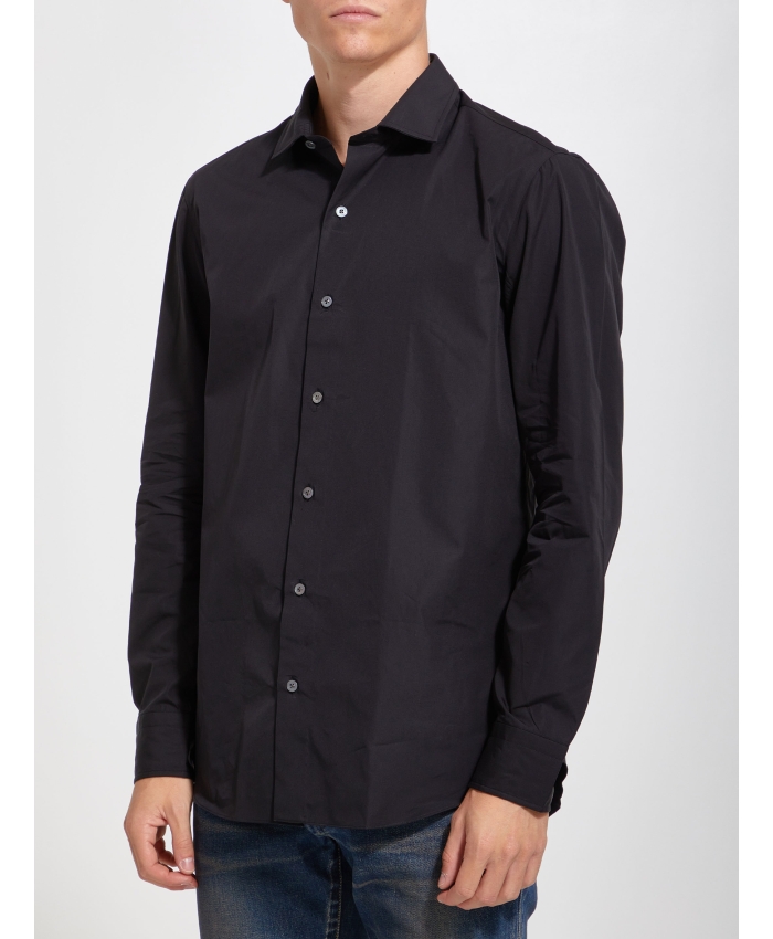 SALVATORE PICCOLO - Black cotton shirt
