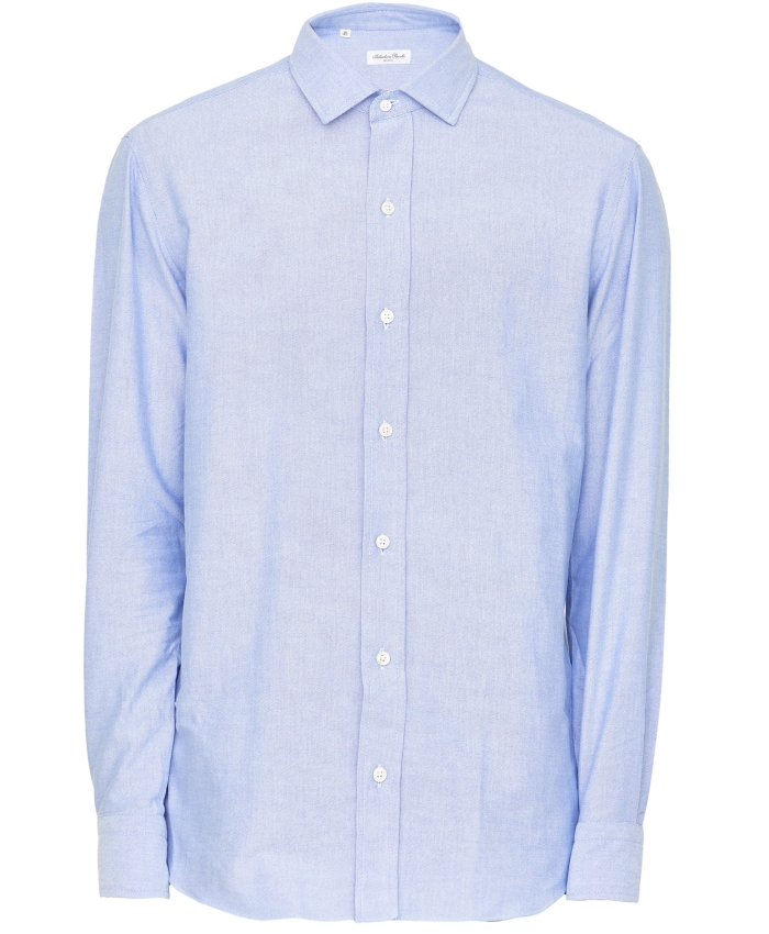 SALVATORE PICCOLO - Light-blue cotton shirt