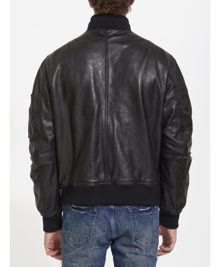 SALVATORE SANTORO - Black leather jacket