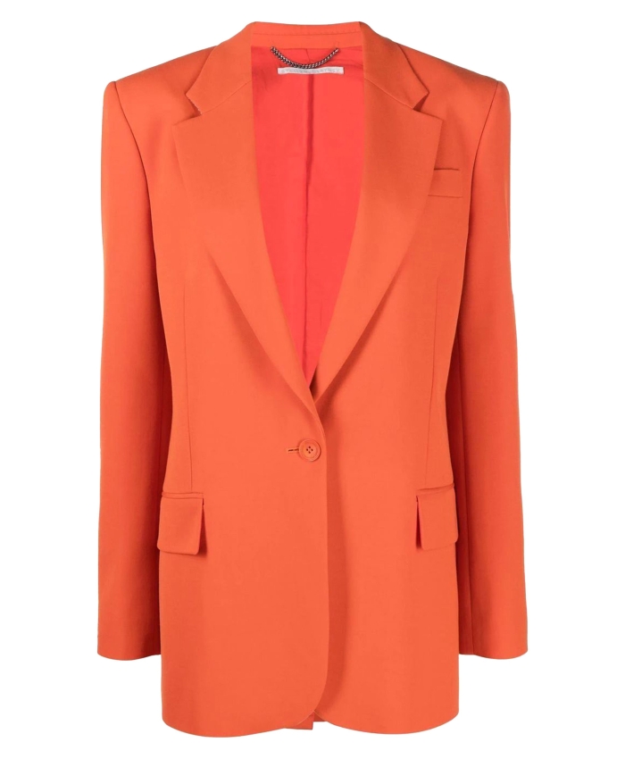 STELLA MCCARTNEY - Single-breasted orange jacket