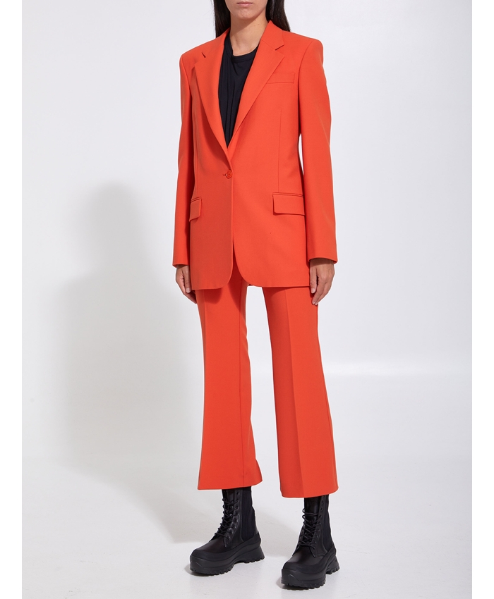 STELLA MCCARTNEY - Single-breasted orange jacket