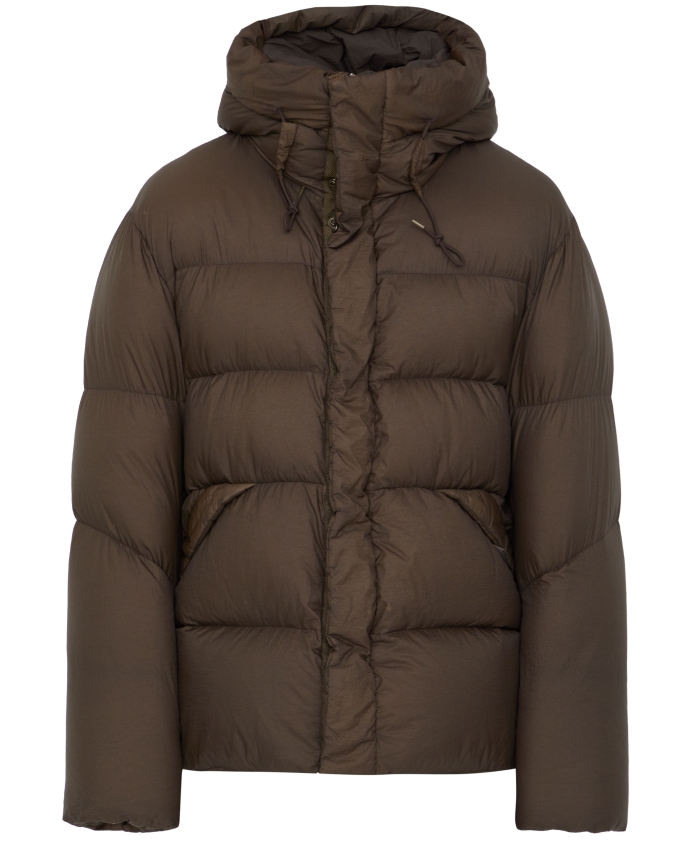 TEN C - Brown nylon down jacket
