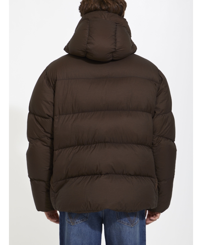 TEN C - Brown nylon down jacket