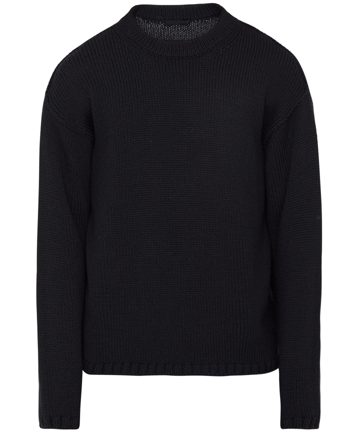 TEN C - Black wool jumper