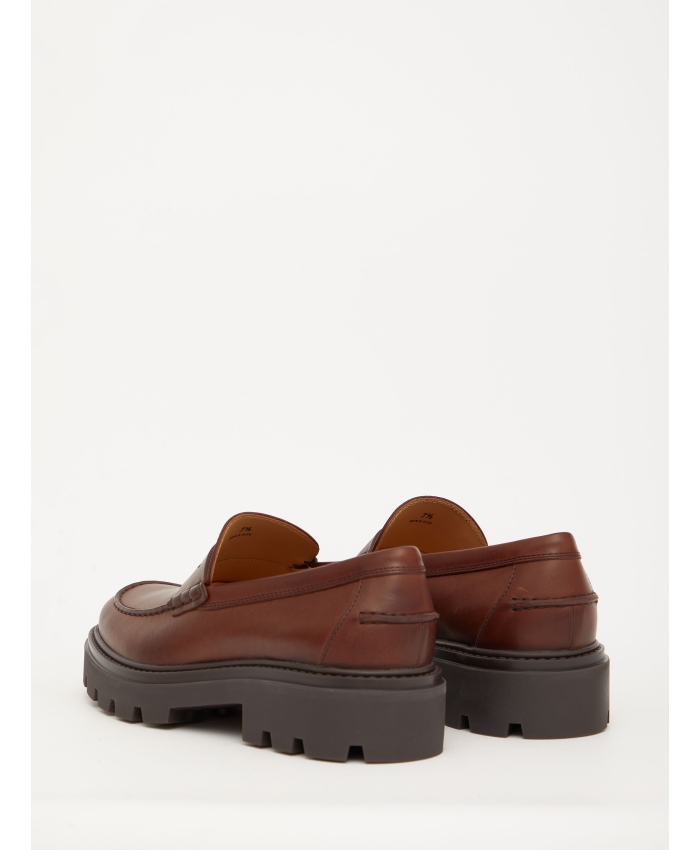 TOD'S - Brown leather loafers