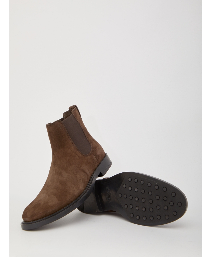 TOD'S - Brown suede ankle boots