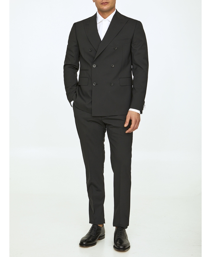 TONELLO - Black stretch wool suit