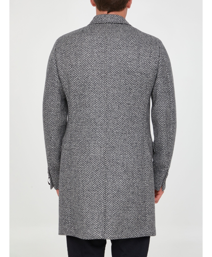 TONELLO - Herringbone wool coat