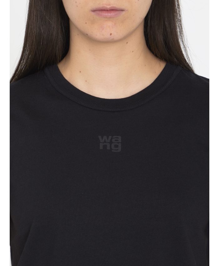 ALEXANDER WANG - Black t-shirt with logo
