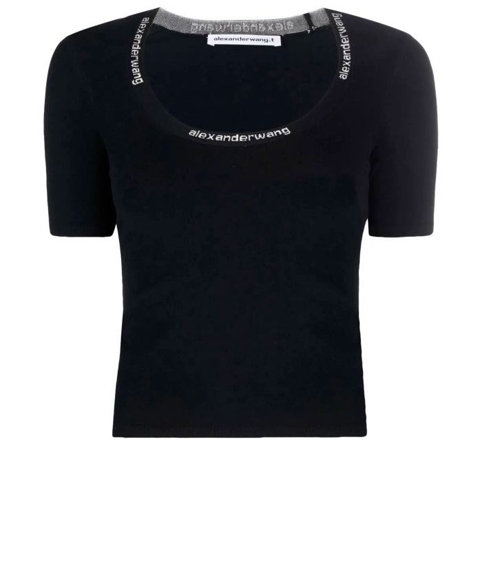 ALEXANDER WANG - T-shirt con logo jacquard