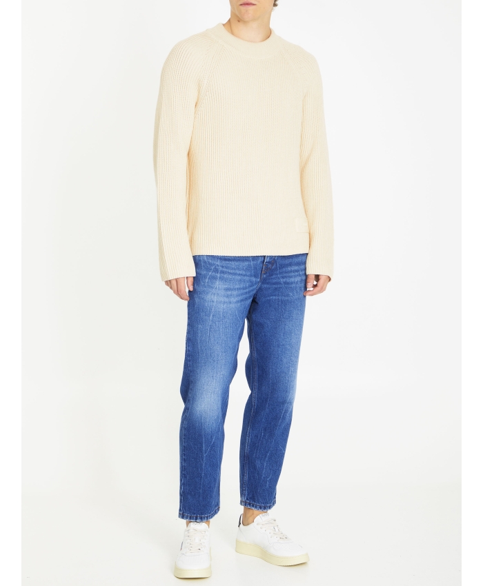 AMI PARIS - Ivory jumper with patch