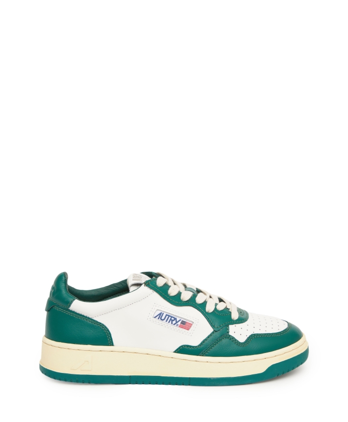 AUTRY - Medalist green and white sneakers