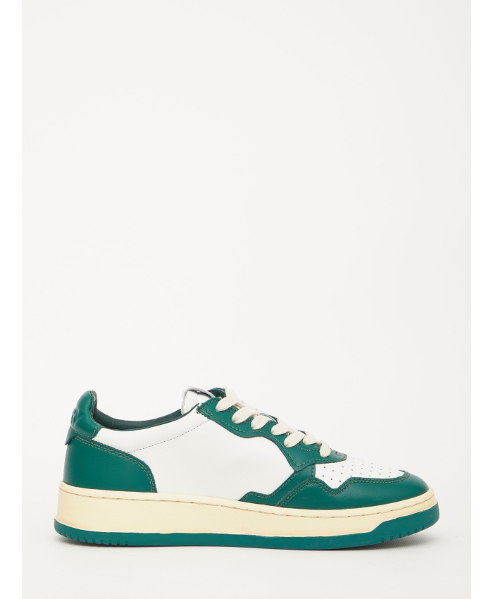 AUTRY - Medalist green and white sneakers