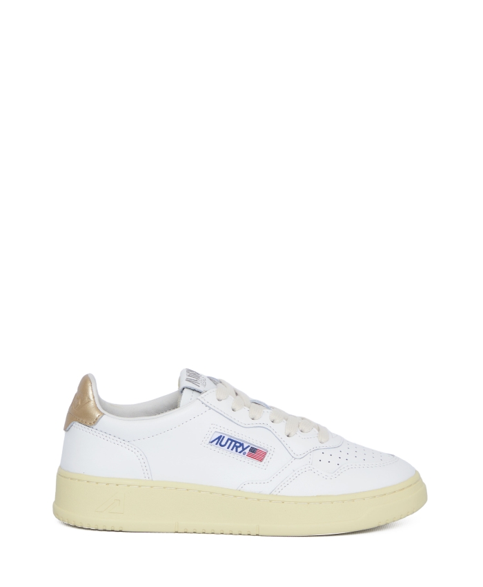 AUTRY - Medalist white and gold sneakers