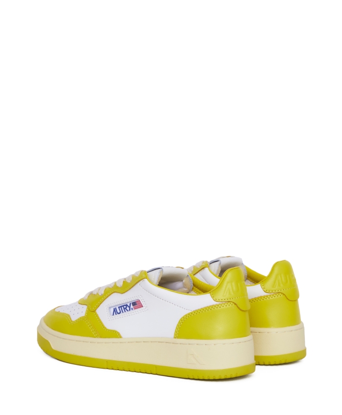 AUTRY - Medialist yellow and white sneakers
