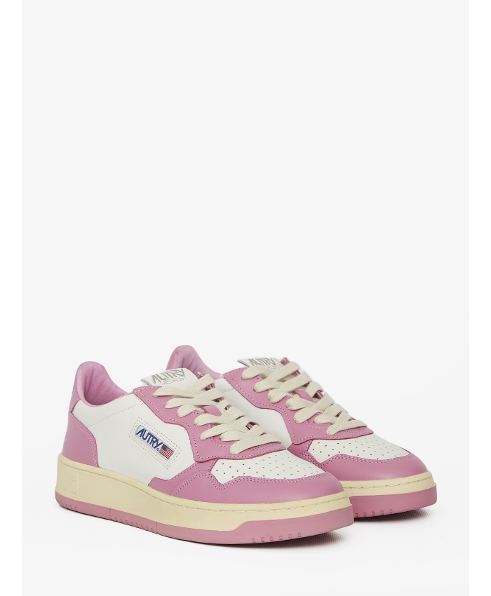 AUTRY - Medialist pink and white sneakers