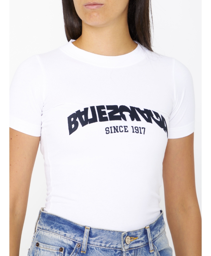 BALENCIAGA - T-shirt con logo Back Flip