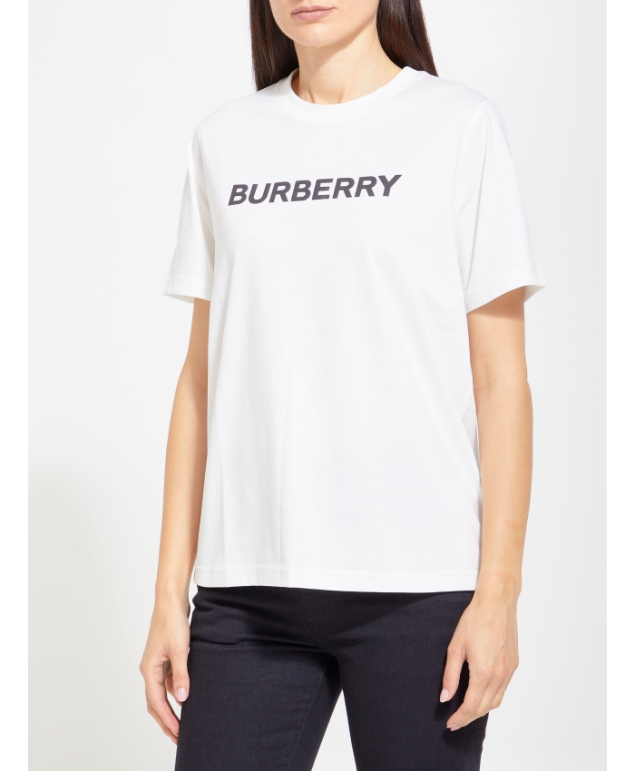 BURBERRY - T-shirt bianca con logo